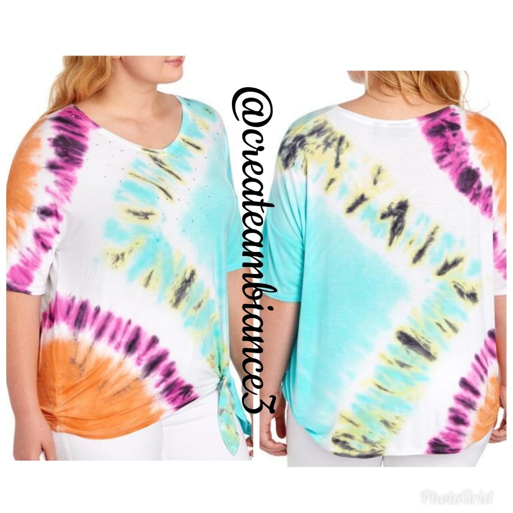 Rhinestone Tye Dye Top
